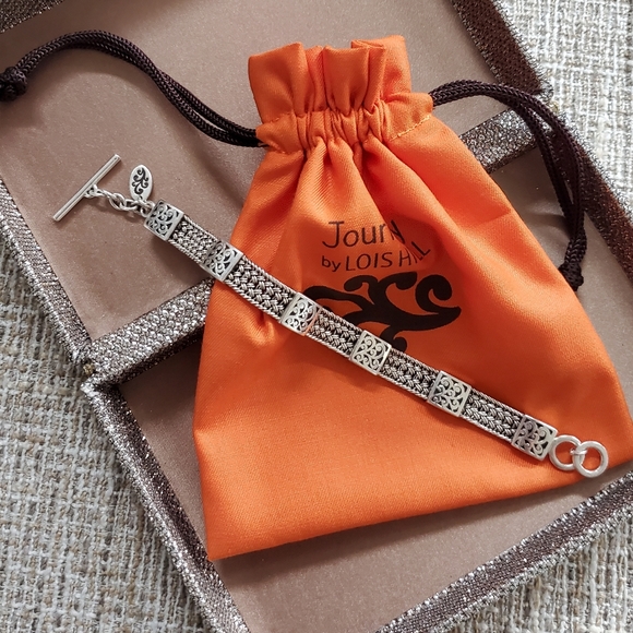 Journey by Lois Hill Sterling Woven Station Bracelet - Picture 6 of 9